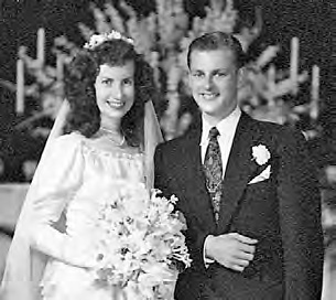 Bob and Peggy Lloyd on their wedding day.