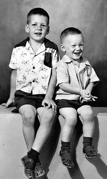 Young George (7) and Wesley Booker (4)