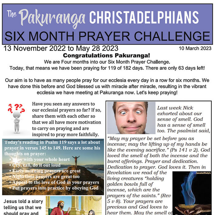 Pakuranga Christadelphian Newsletter