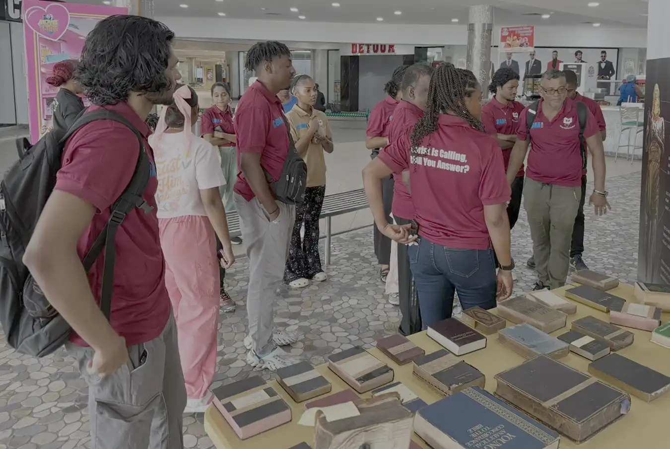 The Bible Exhibition at the Lowlands Mall in Tobago